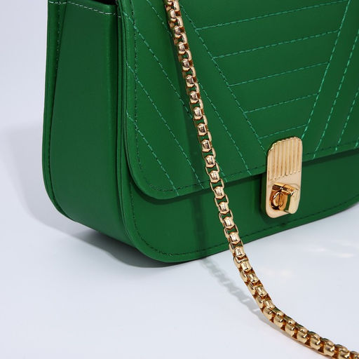 Сумка-мессенджер на клапане, цвет зелёный - Simaland фото 6