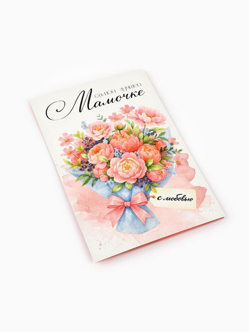 Цена за 10 шт. Открытка Любимой мамочке, 12?18 см