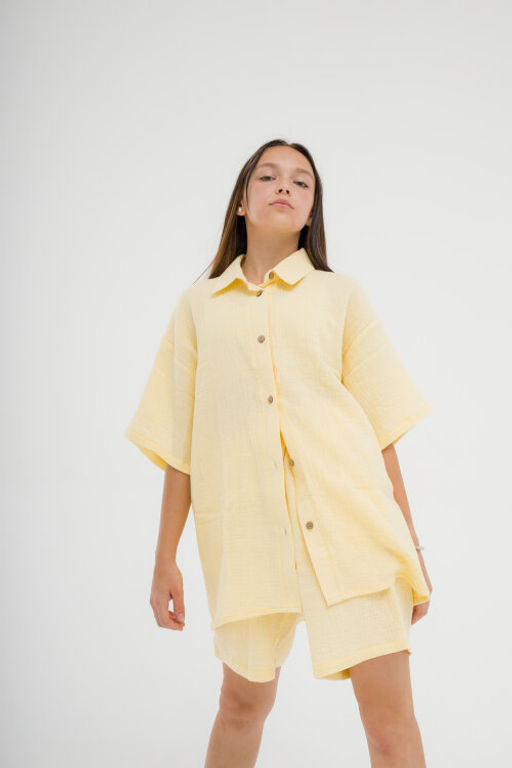 МУСЛИН ДВУХСЛОЙНЫЙ Женский костюм с рубашкой 100% ХЛОПОК - Knitka wear фото 2
