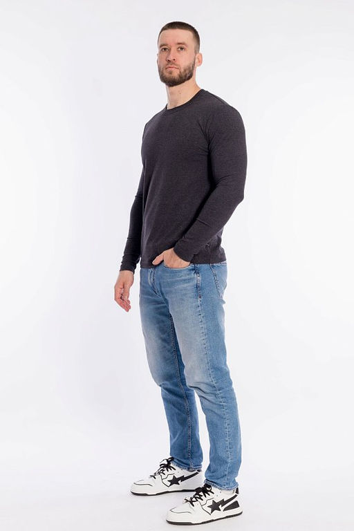 Лонгслив М123056а Антрацит - Елена фото 3