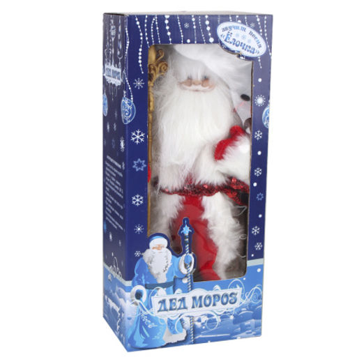 Цена за 1 шт. Фигурка Дед Мороз 40 см + подарок / 19A603-16 /уп 18/музыкальный - Галеонтрейд фото 5
