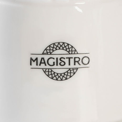 Набор для специй Magistro Crotone, 2 предмета: солонка, перечница, 90 мл, 6×7.5 см, фарфор, белый