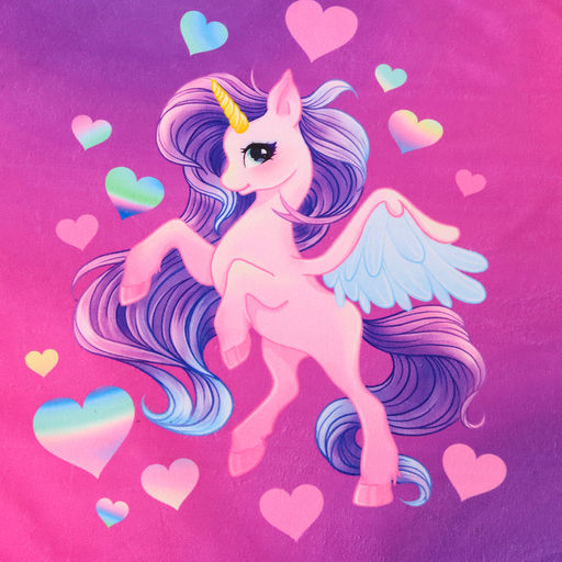 Сумка детская «Единорог», 35×30 см, фиолетовая