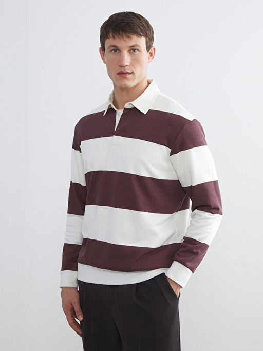 Polo Yaka Erkek Sweatshirt