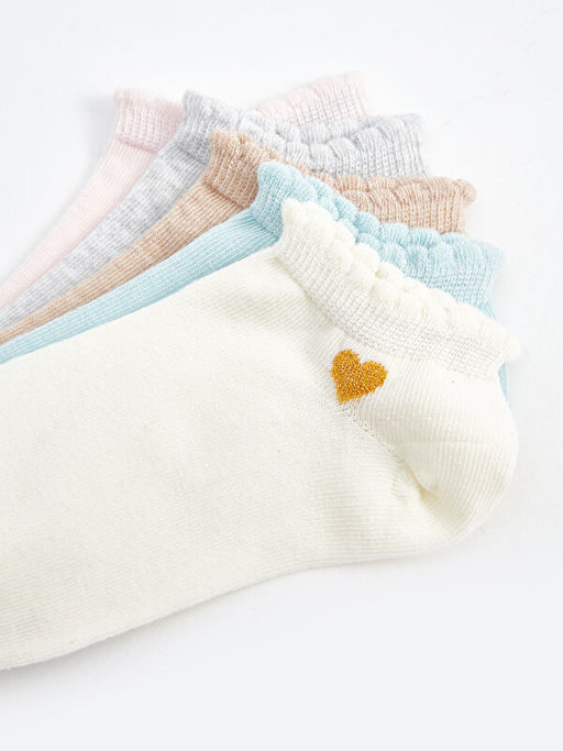 Desenli K?z ?ocuk Patik ?orap 5li - Waikiki фото 3