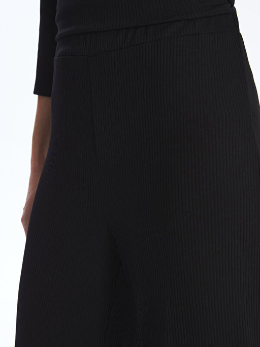 Beli Lastikli D?z Geni? Pa?a Kad?n Pantolon