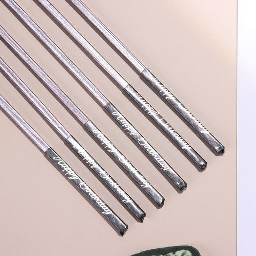 Набор свечей в торт, 6 штук Лавандовый металлик, 15 см - Страна карнавалия фото 5