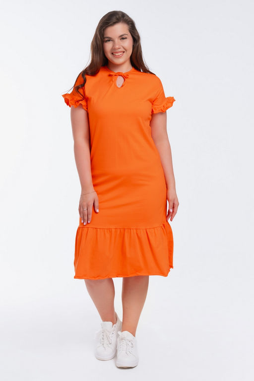 Платье женское из кулирки Чейси 2 оранжевый