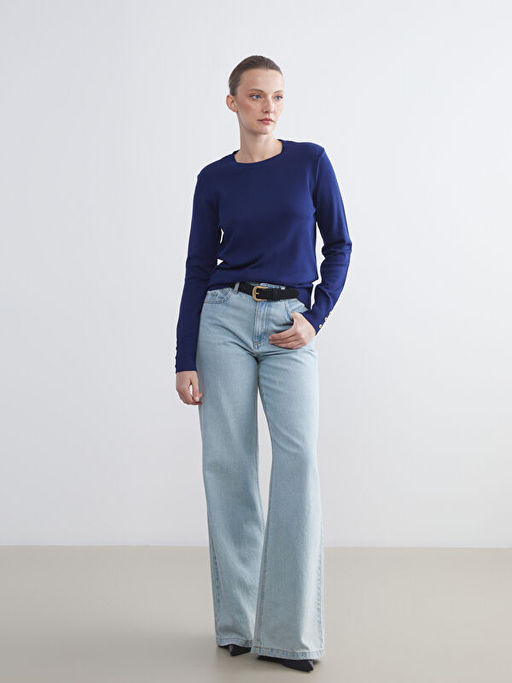 Bisiklet Yaka Kad?n Triko Kazak