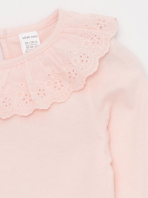 Bisiklet Yaka Uzun Kollu K?z Bebek Ti??rt - Waikiki фото 2