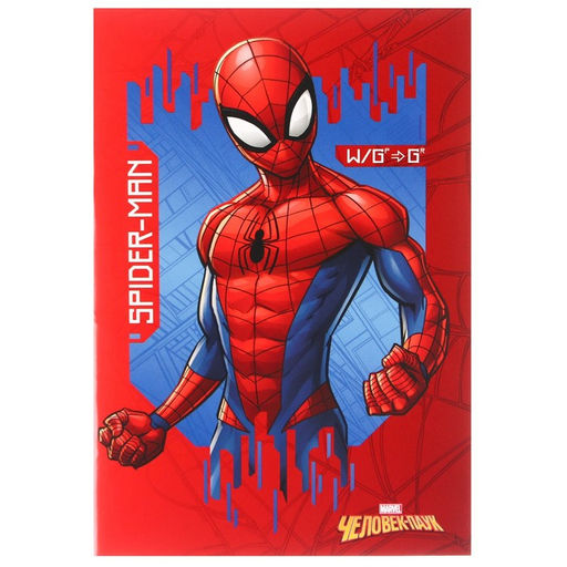 Блокнот А6 32 л на скрепке Человек-паук Супергерой - Marvel фото 3
