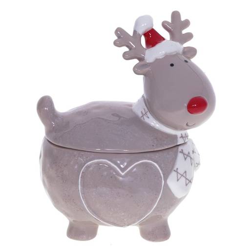 Конфетница "Северный олень", 1000 мл, L15 W16,5 H22,5 см, 2в.