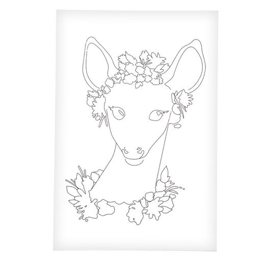 Скетчинг акварелью «Животные в цветах»