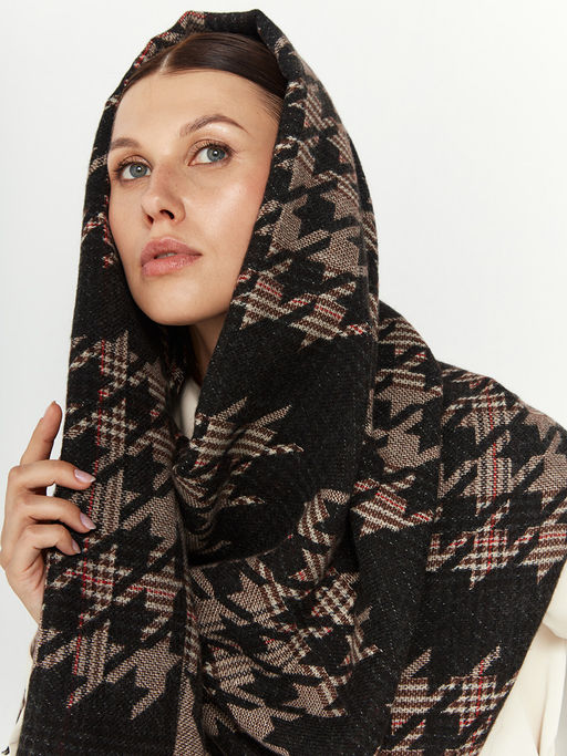 в составе ШЕРСТЬ и КАШЕМИР Большой, мягкий, теплый двусторонний палантин. - Tantino фото 5