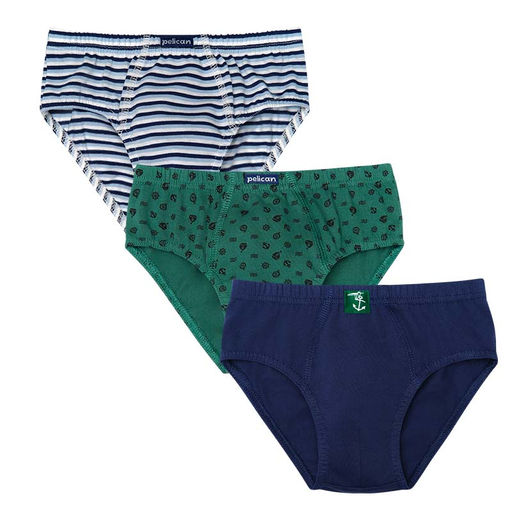 PELICAN, трусы для мальчиков, Изумрудный/голубой/темно-синий  фото 2