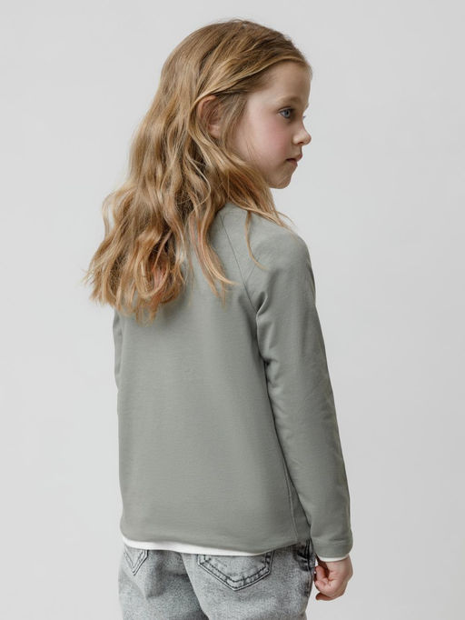 КР 302904/хаки 6206 к663 лонгслив (футболка дл.рукав) для дев - Crockid фото 4