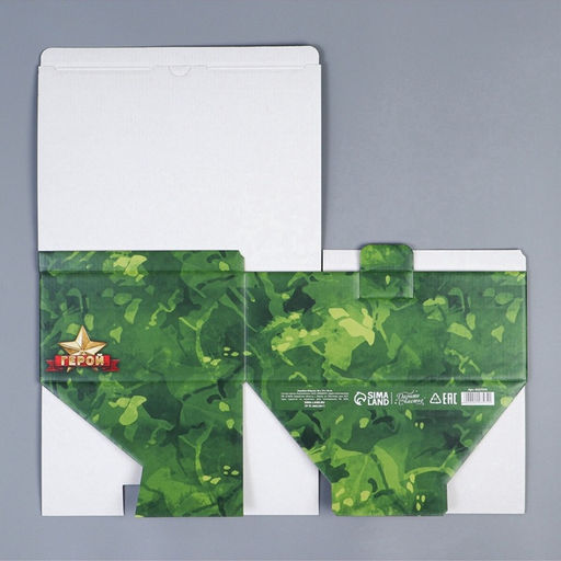 Цена за 2 шт. Коробка подарочная сборная, упаковка, 23 февраля, 26?19?10 см