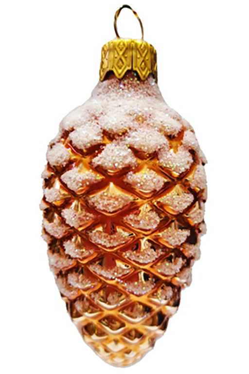 (цена за 3 шт) Елочное украшение Шишка в снегу Ф2-90/71 - Коломеев фото 2