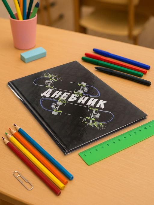 Цена за 2 шт. Дневник школьный для 5-11 классов, «Скейт», твёрдая обложка 7БЦ, глянцевая ламинация, 48 листов