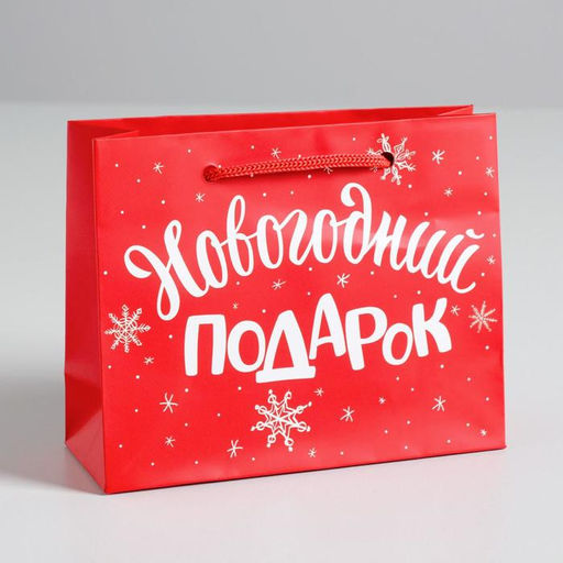 Цена за 3 шт. Пакет подарочный новогодний ламинированный «Новогодний подарок», S 5.5 см × 15 см × 12 см