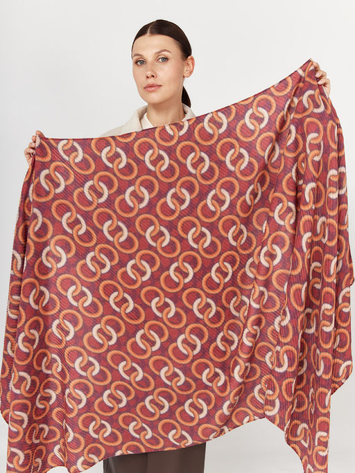 Большой, мягкий, тонкий и очень нежный двусторонний палантин с рисунком - Tantino фото 2