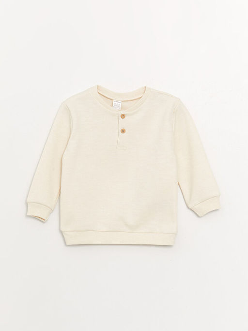 Bisiklet Yaka Uzun Kollu Erkek Bebek Sweatshirt - Waikiki фото 3