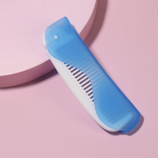 Цена за 4 шт. Расчёска складная, 17.3×3.1 см, синяя, белая