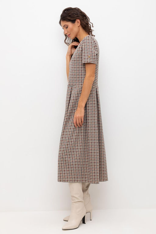 ЕВТ 5053/тем.бежевый,гусиная лапка платье жен - Very neat фото 3