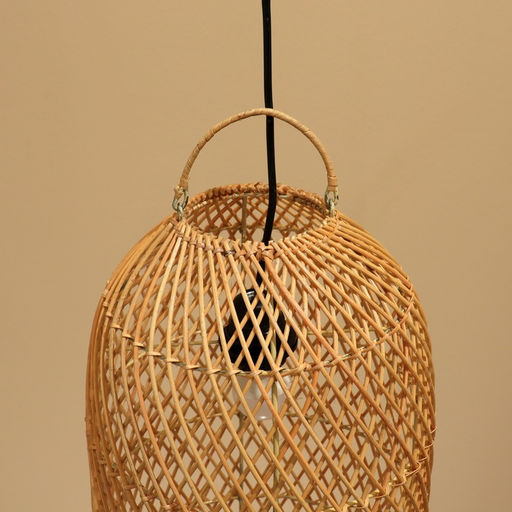 Светильник потолочный из ротанга «Кевин», 1×120 Вт, Е27, 25×25×50 см