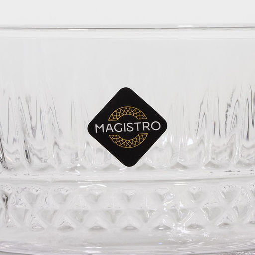 Бокалы для шампанского Magistro «Элизиум», 250 мл, 10.2×16.5 см, стекло, набор 2 шт., прозрачные