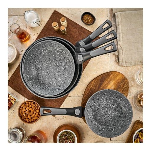 Сковорода глубокая со съёмной ручкой Walmer Bastion, 26 см, цвет серый  фото 6