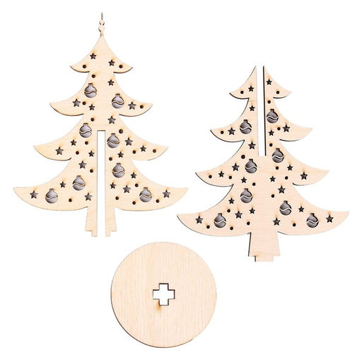 Цена за 2 шт. Модель из дерева «Ёлка сборная №7»