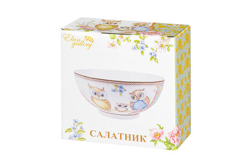 Салатник 15*15*7 см 700 мл Совушки NEW BONE CHINA - Elan gallery фото 4