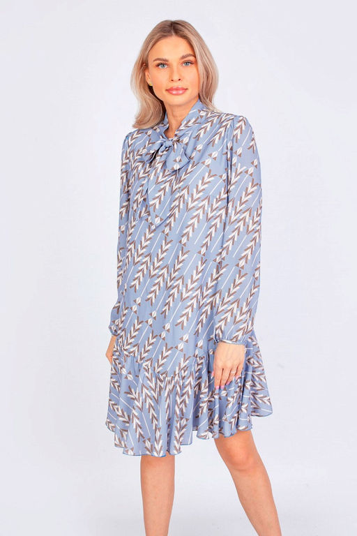 5-2839/729-4914-2 Платье принт Голубой колосок, 38 - Serginnetti фото 2