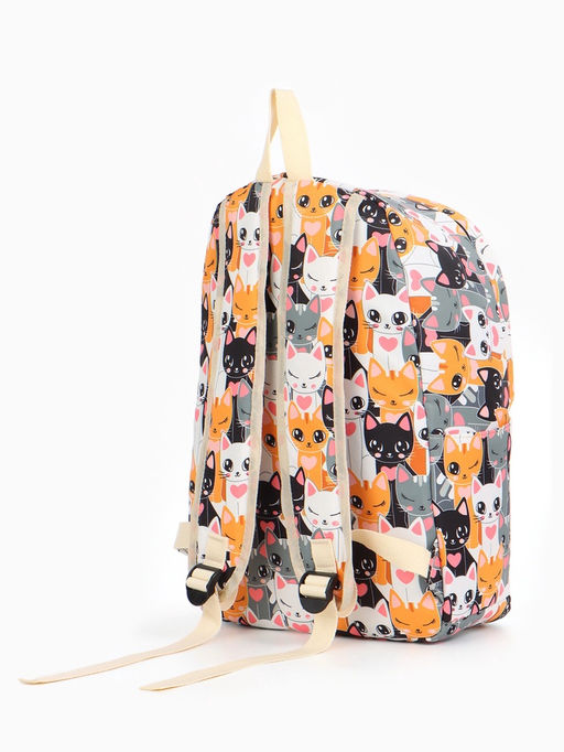 Набор: рюкзак школьный и пенал, с карманами, с принтом, размер 29?12?41 см, розовый