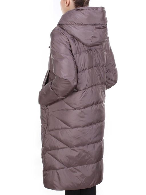 2118 GRAY/PURPLE Пальто зимнее женское MELISACITI (200 гр. холлофайбера) - Fashion фото 4