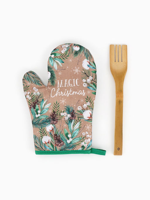 Набор подарочный «Magic Сhristmas» варежка-прихватка, лопатка деревянная