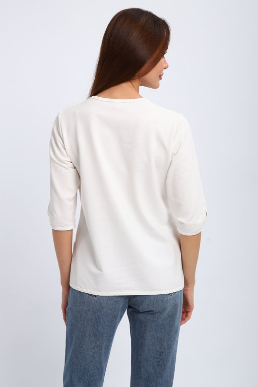 Кофта женская из футера 2-н Анфиса белый