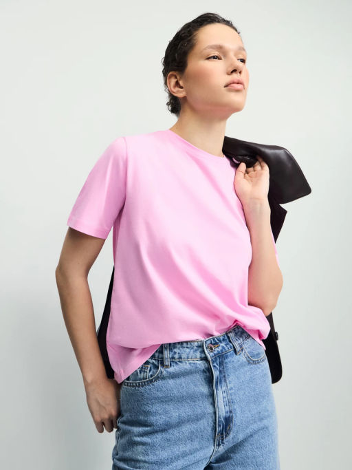 Базовая футболка из хлопка / Zarina фото 2