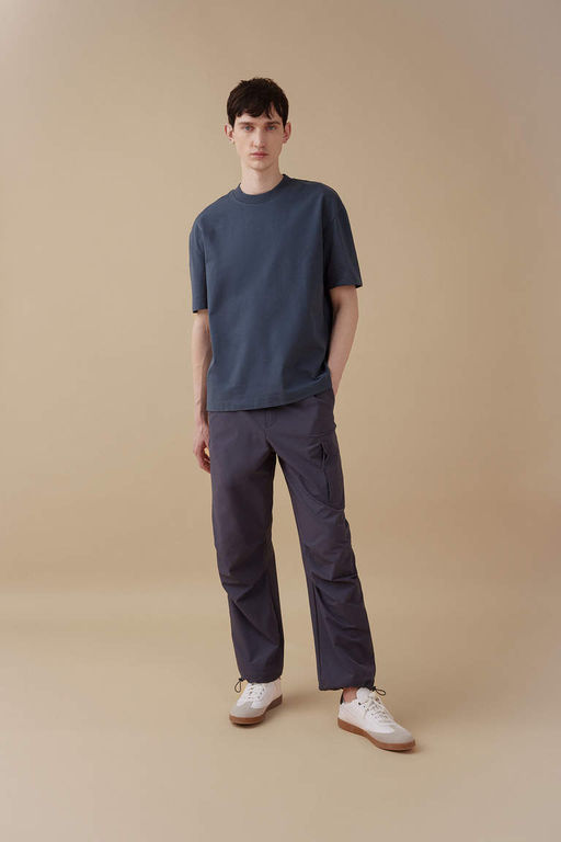 Oversize Genis Kal?p Bisiklet Yaka Basic Duz K?sa Kollu Tisort - Defacto фото 5