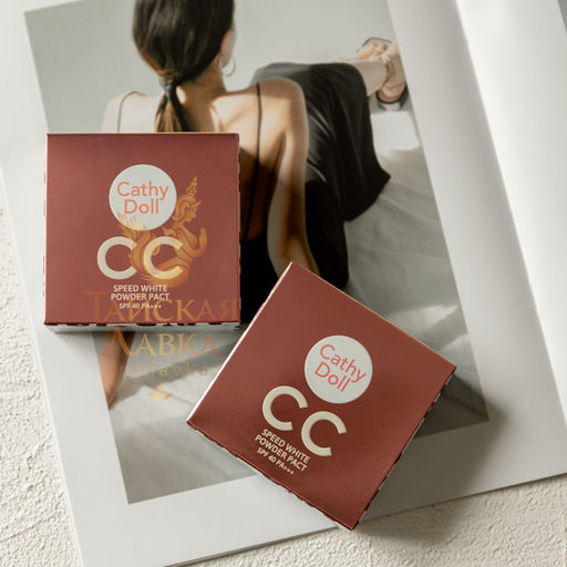 CC-Пудра Компактная Матирующая Speed White SPF40 Pa+++ (24 Средний Беж) CATHY DOLL, 12 гр  фото 18