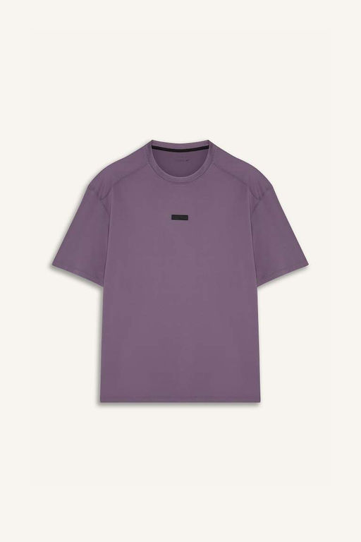 DeFactoFit Boxy Fit Bisiklet Yaka Bask?l? Sporcu K?sa Kollu Tisort  фото 2