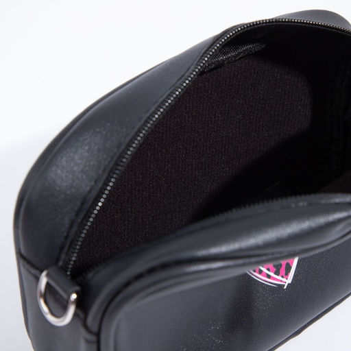 Сумка детская Don't care, иск. кожа, на ремешке, черная, 18х11х6 см - NAZAMOK KIDS фото 6