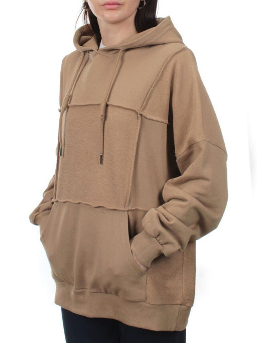 3258 BROWN Худи женское (95% хлопок, 5% эластан) - Fashion фото 5