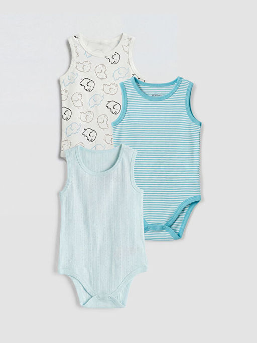 Desenli Erkek Bebek ??t??tl? Body 3l?