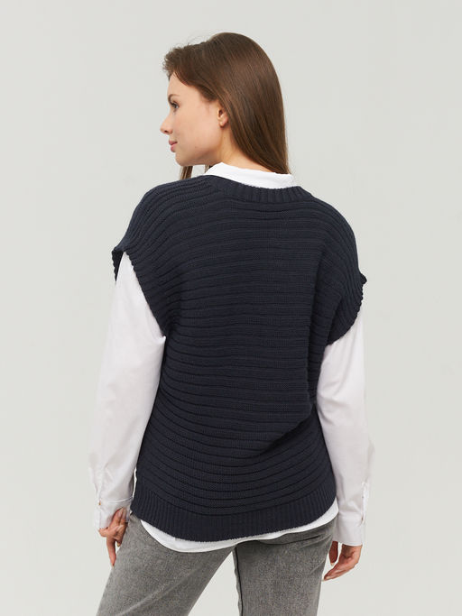 Жилет женский 222-1691. 893 т.джинс