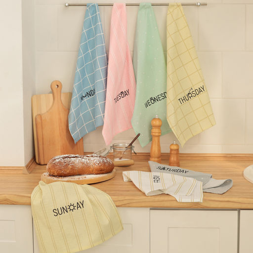 Набор кухонных полотенец Доляна Week 35×60 см-7 шт., 100% хлопок