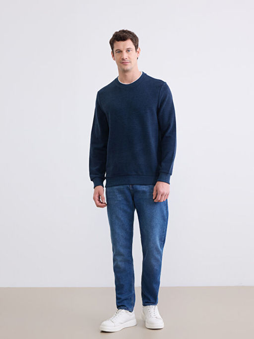 Bisiklet Yaka Erkek Sweatshirt