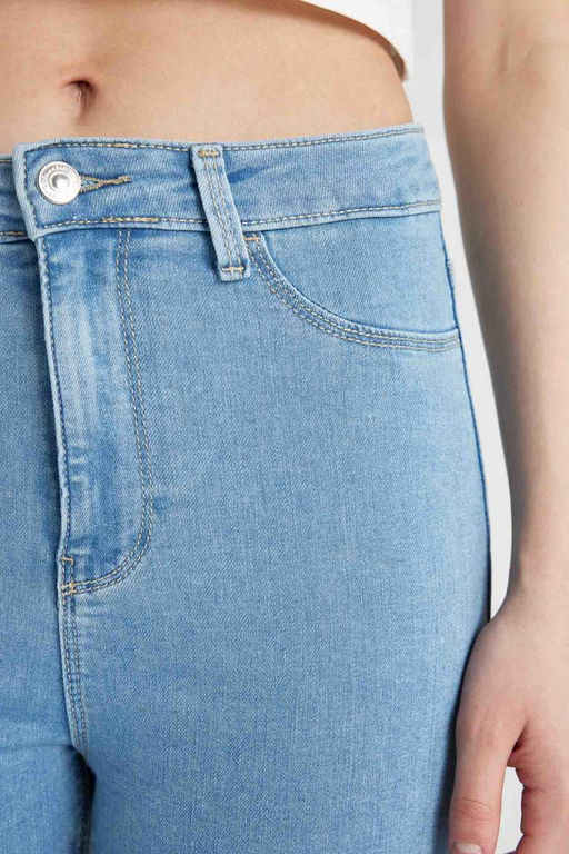 Узкие джинсовые брюки длиной до щиколотки с высокой талией и джеггинсом - Defacto фото 6