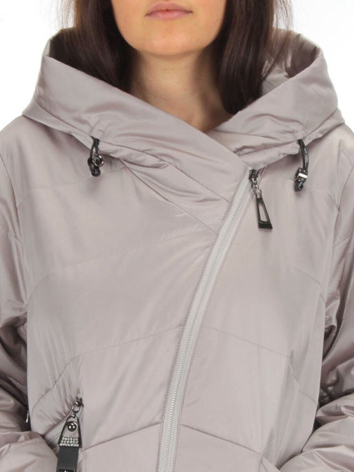 BM-05 GRAY/BEIGE Куртка демисезонная женская АЛИСА (100 гр. синтепон) - Фабричный китай фото 11